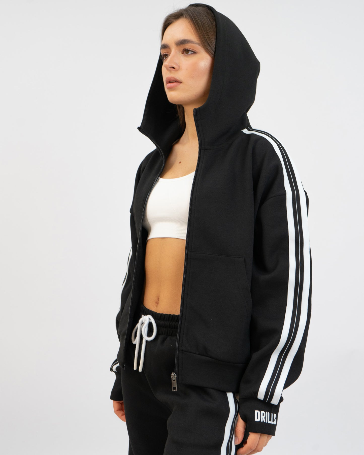 RECREATION SCUBA ZIP HOODIE BLACK